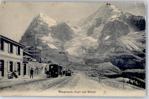 Wengernalp 1908 - Wengeralp Bergbahn Bahnhof Eiger Mönch