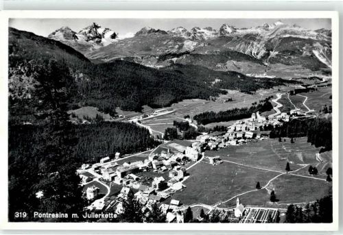 7504 Pontresina - Blick mit Julierkette