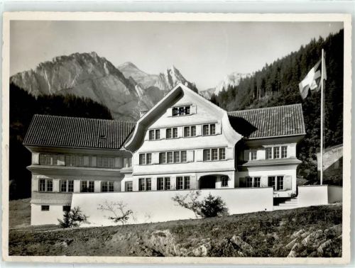 9658 Wildhaus - St. Galler Jugendheim Bodenweidli Blick mit Schafberg