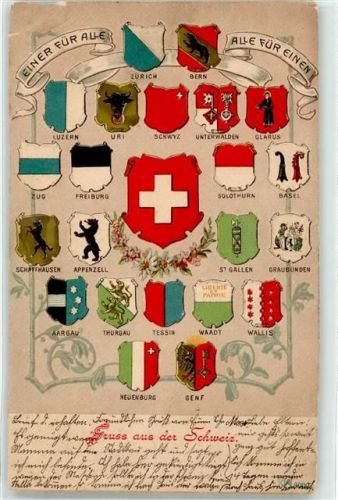 3000 Bern Berne 1904 Prägedruck Wappen