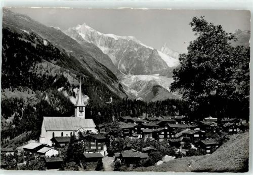 3995 Ernen - Blick mit Wannehorn Finsteraarhorn