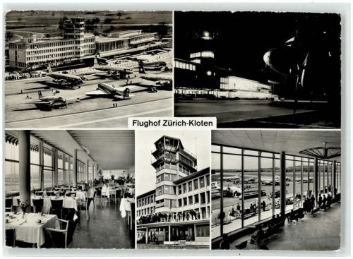 8302 Kloten Foto AK Flughafen Flugzeug