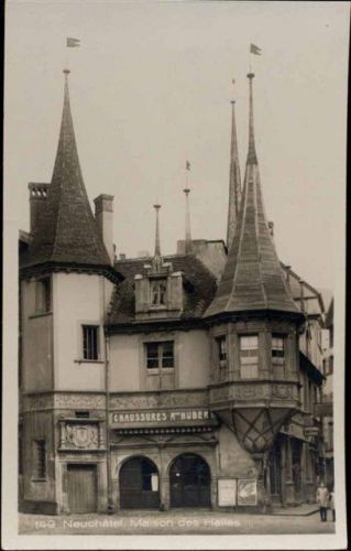 1933 - Neuchatel, Kt. Neuenburg, Schweiz, Maison des Halles,Phototypie Co. AKU1