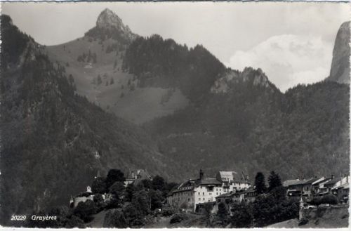 um 1950/60 - Gruyeres, Ansicht. K: Freiburg. Schweiz. Nr. 20229,C. Sartori AKU1