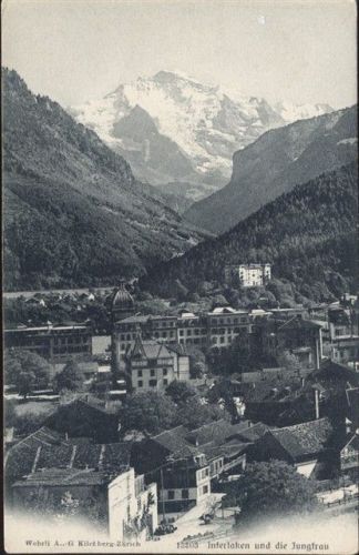 um 1910 - Interlaken und die Jungfrau. K: Bern. Schweiz. Nr. 13803.,Wehrl A.-G.Kirchberg-Zürich AKU1