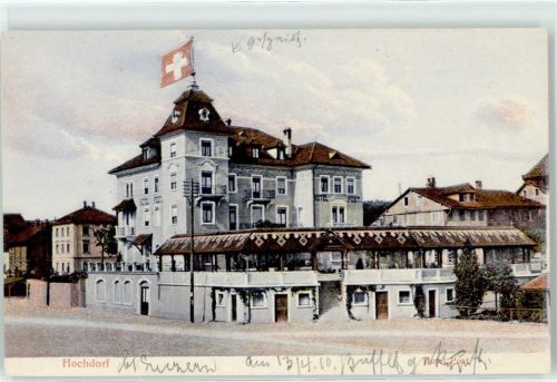 6280 Hochdorf Lithographie Gasthaus