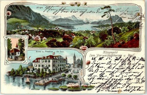 6403 Küssnacht am Rigi 1905 - Tellskapelle Hotel Pension du Lac Vierwaldstättersee Rigi