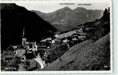 1873 Val-d'Illiez - Blick mit Bent de Bonaveau Dents Blanches