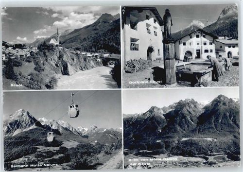 7550 Scuol Schuls - Dorfplatz, Seilbahn AKU1