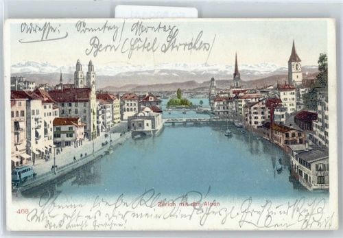 8000 Zürich Zürichhorn - Panorama Straßenbahn AKU1