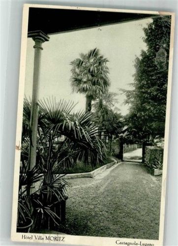 6900 Lugano 1930 Foto AK Castagnola Hotel Villa Moritz