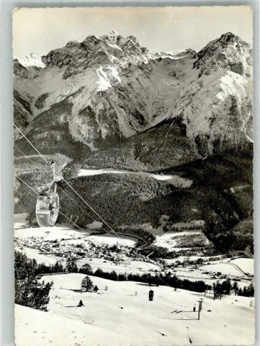 7550 Scuol Schuls 1962 Winter Seilbahn