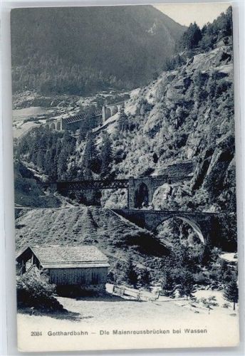 6484 Wassen UR - Meienreussbrücken, Gotthardbahn AKU2