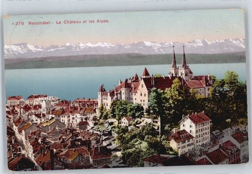 2000 Neuchâtel Neuenburg - Panorama Schloss AKU2
