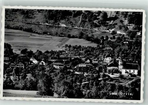 2534 Orvin Foto AK Luftpost- Stempel