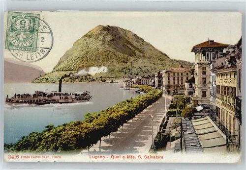 6900 Lugano Calprino - Quai, Schiff, Monte San Salvatore AKU2