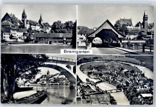 5620 Bremgarten AG - Brücke, Kirche, Fluss AKU1