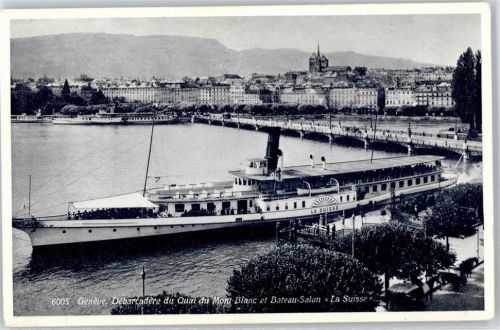 1200 Genève Genf - Hafen Raddampfer La Suisse AKU1