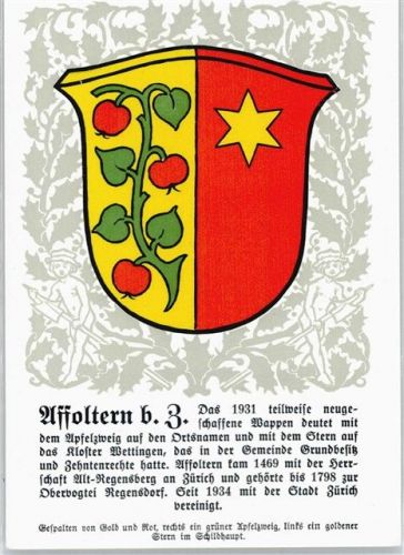 8910 Affoltern am Albis - Serie Züricher Gemeindewappen No. 145 AKU2