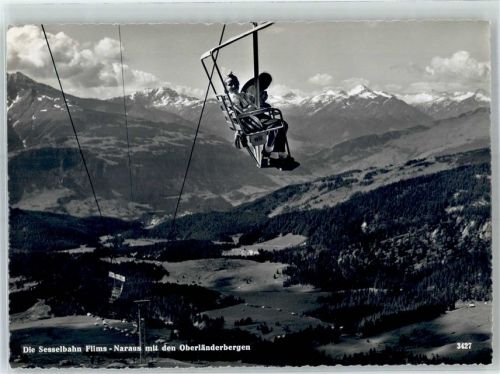 Flims - Sesselbahn mit Oberländerbergen
