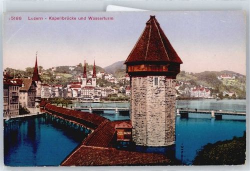 6000 Luzern Lucerne - Kapellbrücke, Wasserturm AKU2