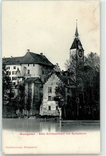 5620 Bremgarten AG 1909 - Altes Schützenhaus Spittelturm