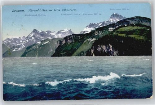 6440 Brunnen - Föhnsturm Vierwaldstättersee, Gitschen, Urirotstock, Oberbauen, Niederbauen AKU1