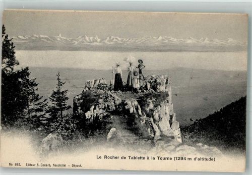 Col de la Tourne 1904 Foto AK Le Rocher de Tablette