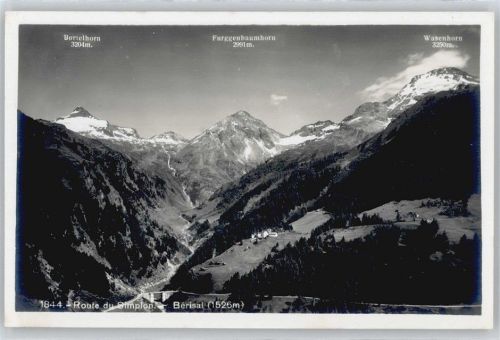 3911 Berisal Ried-Brig - Bortelhorn, Fuggenbaumhorn, Wasenhorn, Route du Simplon AKU1