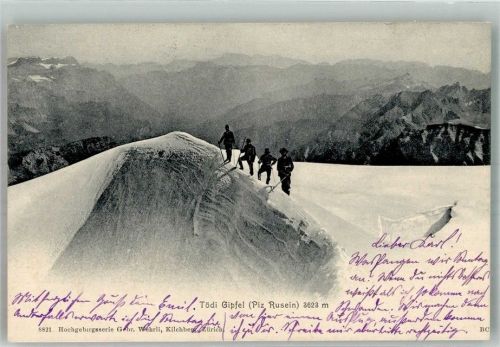 Tödi Winter Piz Rusein Gipfel Bergseiger