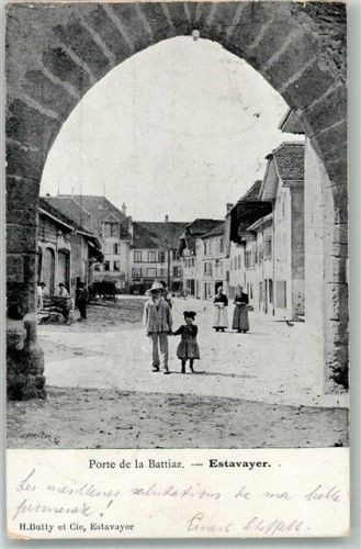 1470 Estavayer-le-Lac 1903 Foto AK Porte de la Battiaz