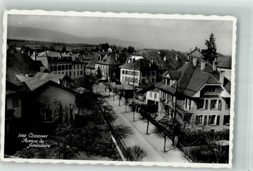 1304 Cossonay-Ville Foto AK Feldpost Takt.techn.Kurs.Vpf. Trp. Avenue du funiculaire