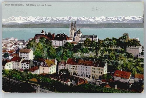 2000 Neuchâtel Neuenburg - Panorama Schloss AKU1