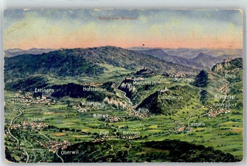 4115 Mariastein - Relief vom Birsigtal