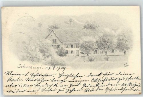 4438 Langenbruck Künstlerkarte Ort lt. Stempel sign. H.I. 1904