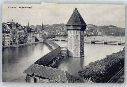 6000 Luzern Lucerne - Kapellbrücke, wasserturm AKU2