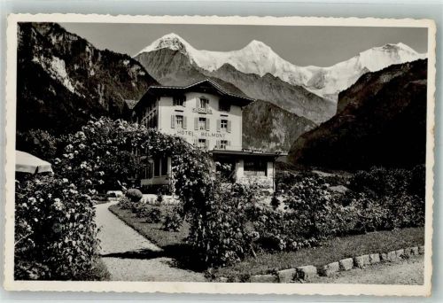 3812 Wilderswil Foto AK Feldpost San. IV/3 Kurhaus Hotel Belmont