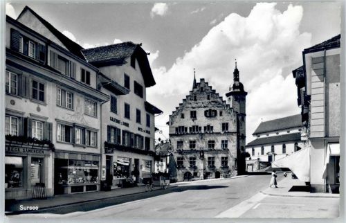 6210 Sursee - Straßenansicht Gasthaus zur Sonne Fahrrad