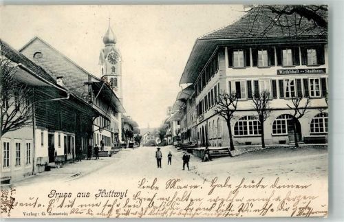 4950 Huttwil 1902 Foto AK Gasthaus zum Stadthaus