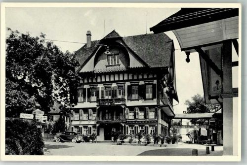 3454 Sumiswald Foto AK Gasthaus zum Bären Auto