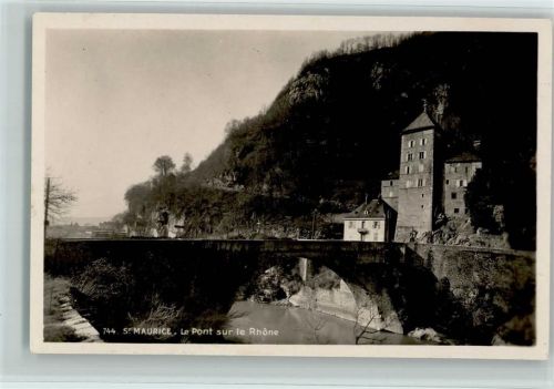 1890 St-Maurice - Brücke über die Rhone