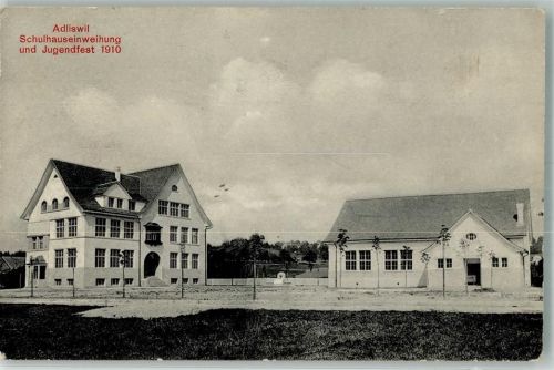 8134 Adliswil 1910 Foto AK Schuhauseinweiung Jugendfest 1910