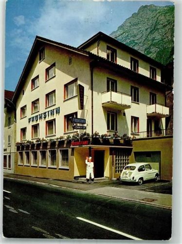 6472 Erstfeld Foto AK Gasthaus zum Frohsinn Auto