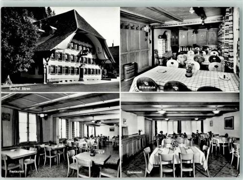 3555 Trubschachen 1968 - Gasthof Bären mit Interieur AK