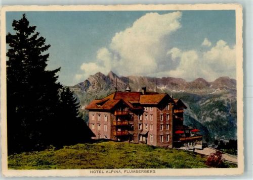 8896 Bergheim Flumserberg 1937 - Hotel Alpina Feldpost