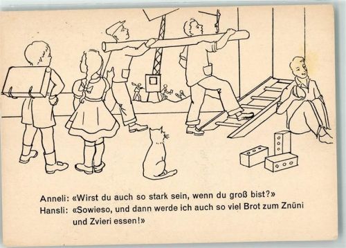 9436 Balgach - Bauarebiter und Anneli und Hansli Ort lt. Stempel