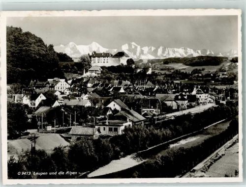 3177 Laupen BE Gebrauchsspuren Laupen und die Alpen
