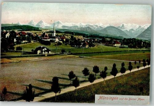 3110 Münsingen 1909 Foto AK