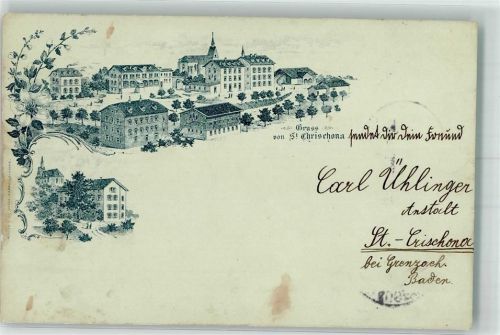 St Chrischona 1898 Lithographie