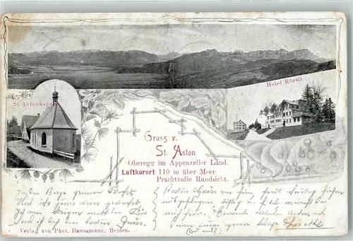 St Anton Oberegg 1903 - St. Antonkapelle Hotel Rössli